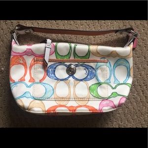FINAL PRICE White Coach Bag with Colored C’s